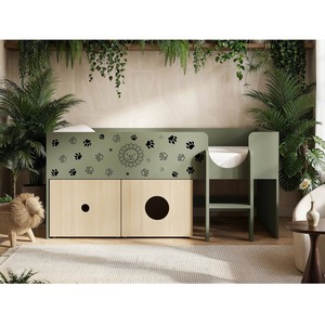 Zaiden Safari Mid Sleeper Bed with Toy Box