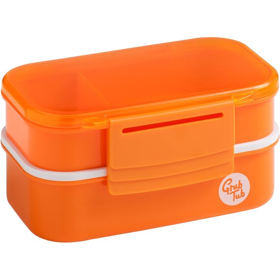 Grub Tub Orange 2 Tier Lunch Box