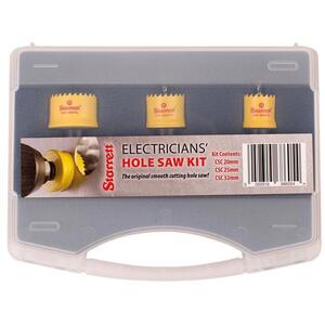 Starrett Cordless Smooth Cut Bi-Metal Holesaw Kit, 3 Piece