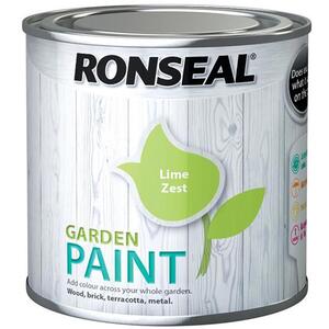Ronseal Garden Paint Lime Zest 250ml - High Solid Content