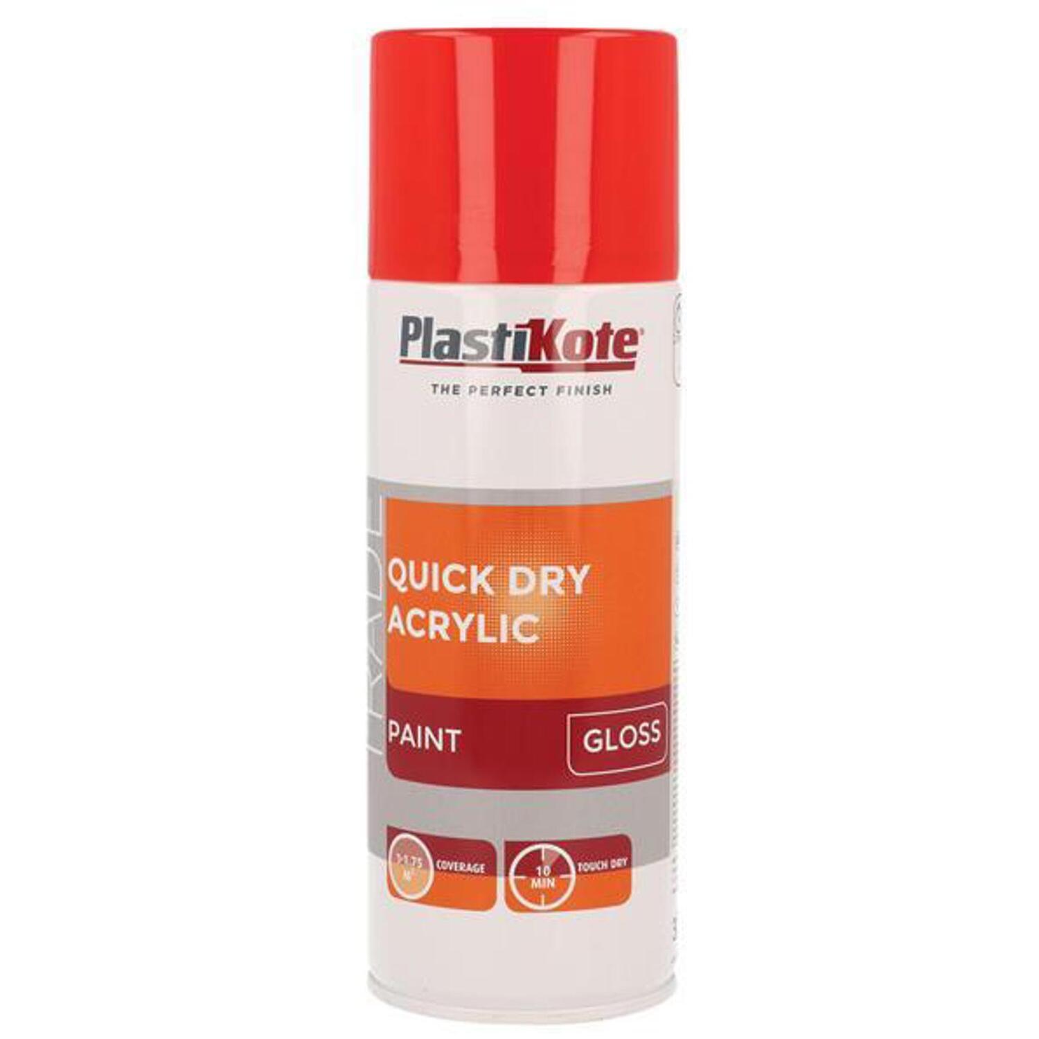 Plastikote Trade Quick Dry Acrylic Spray Paint Gloss Red 400Ml - 440.0071014.076 - Gloss Red - Image 9