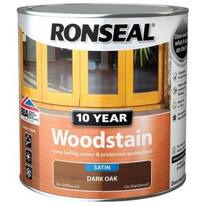 Ronseal 10 Year Woodstain Dark Oak 750ml - BBA Approved