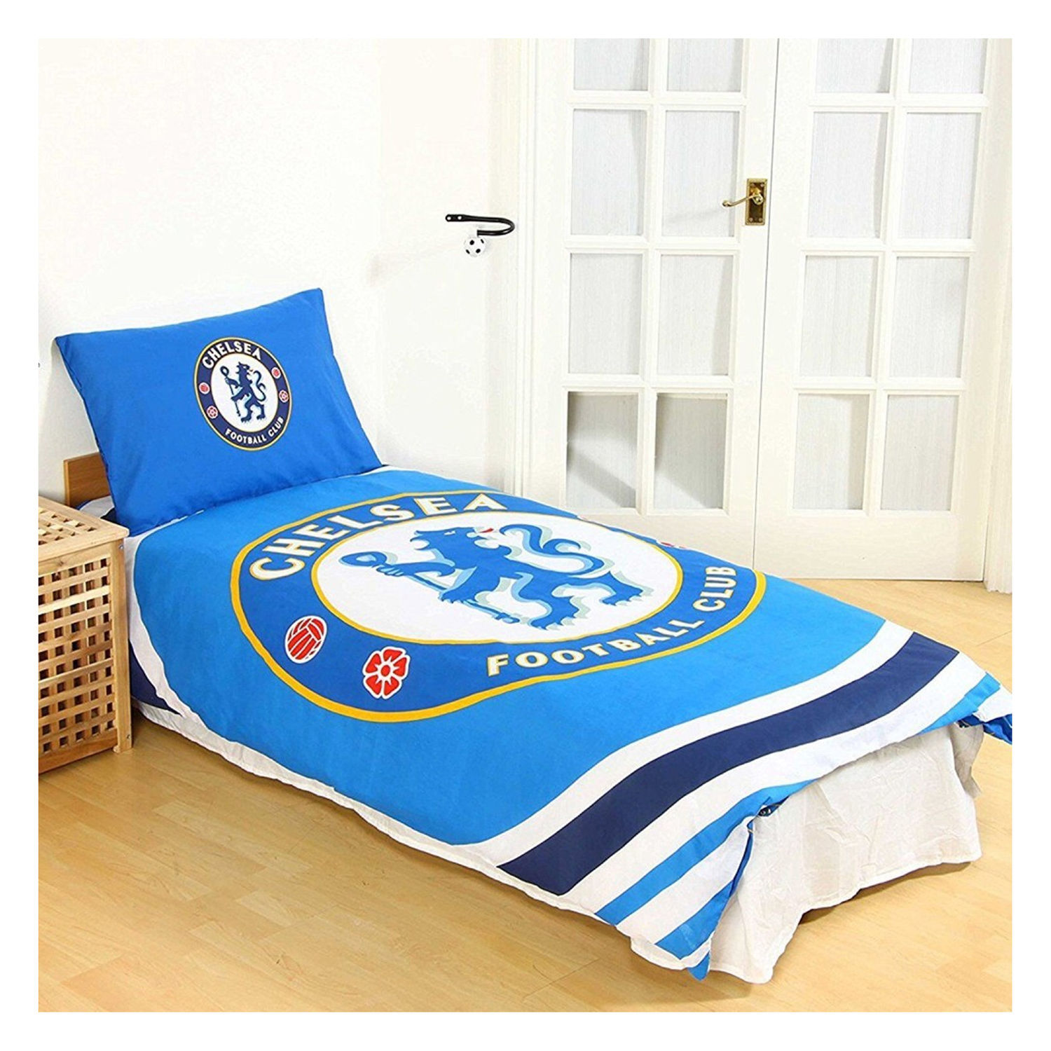 Chelsea Fc Pulse Duvet Cover Set - Sky Blue