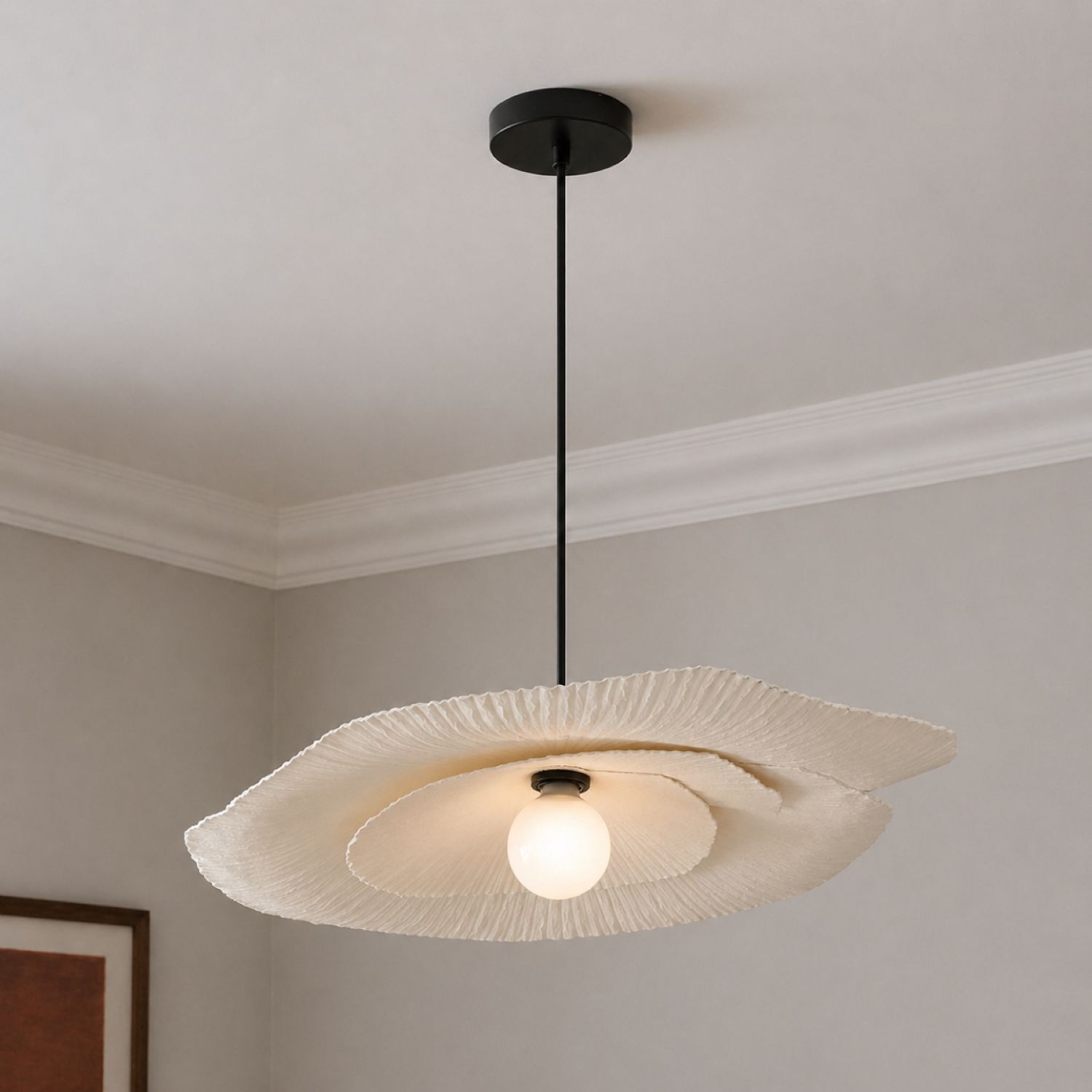 B&Q - Cgc Stefania Duo Two Layer 60Cm And 37Cm Paper Wave Easy Fit Lampshade - Image 2