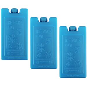 3 Mini Ice Blocks Small Reusable Freezer Blocks 110ml Picnic Cooler