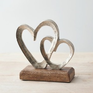 Linked Hearts Wooden Plaque