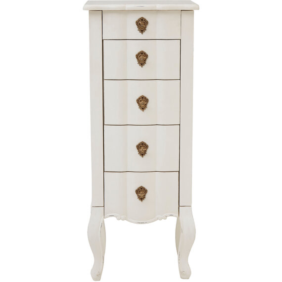 Loire 5 Drawer Small Chest White
