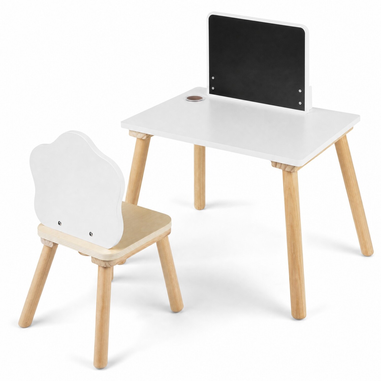 Costway Weaning Table And Chair Set - White