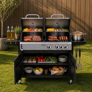 Large Family Gas Garden BBQ Grill