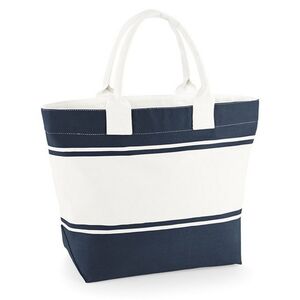 Quadra Contrast Panel Canvas Tote Bag