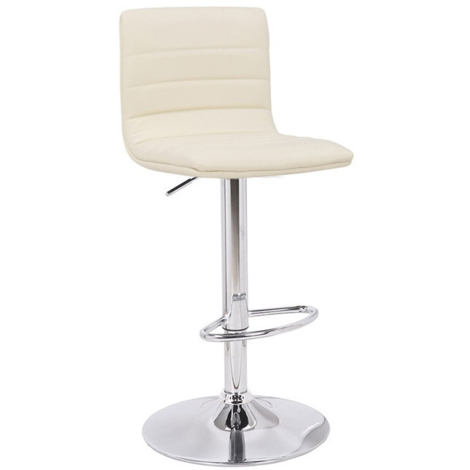 Aldo Swivel Bar Stool with Adjustable Gas Lift and Chrome Base - Image 2