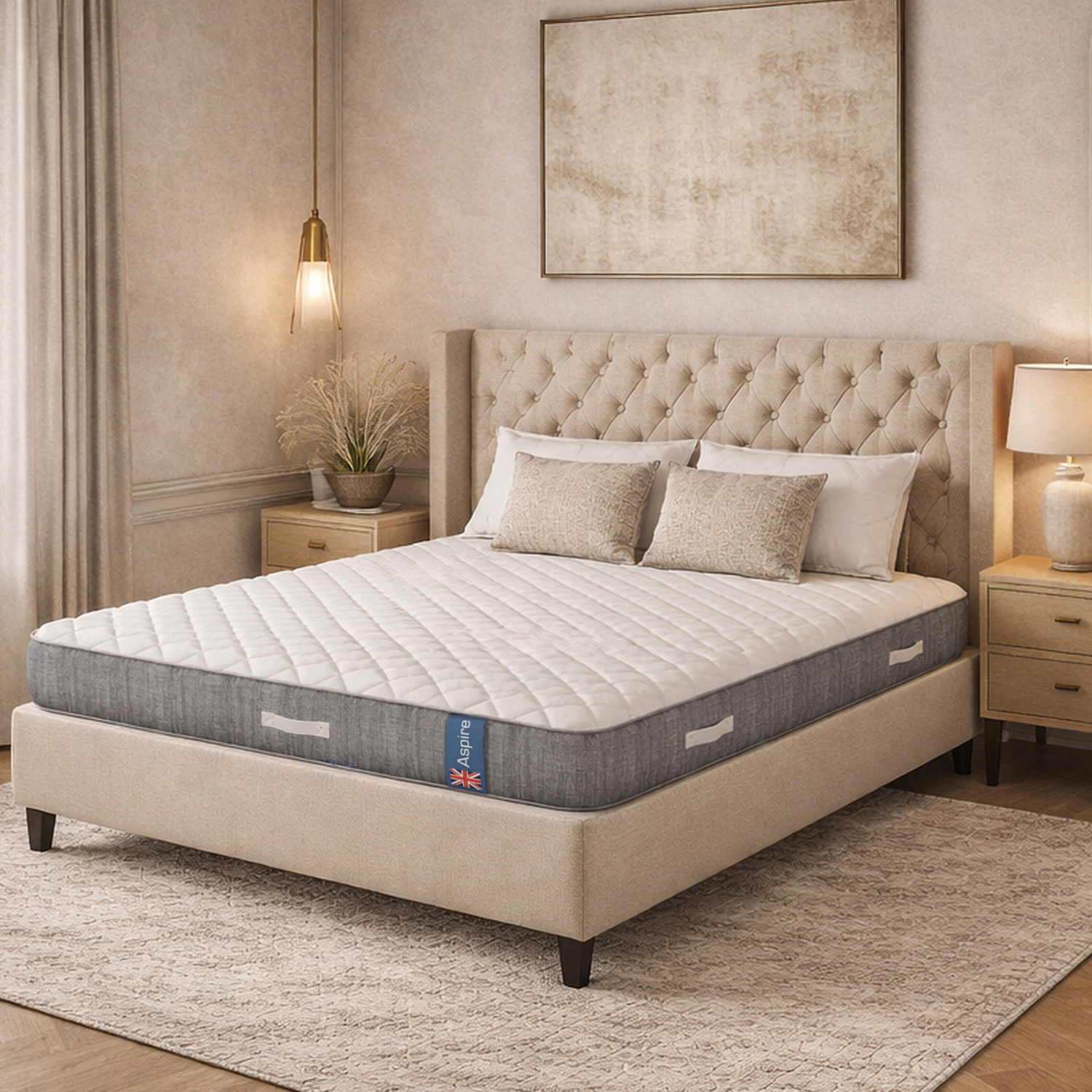 Aspire Orthoflex Pocket Hybrid Memory Foam Mattress Medium Comfort 23Cm - White / Single
