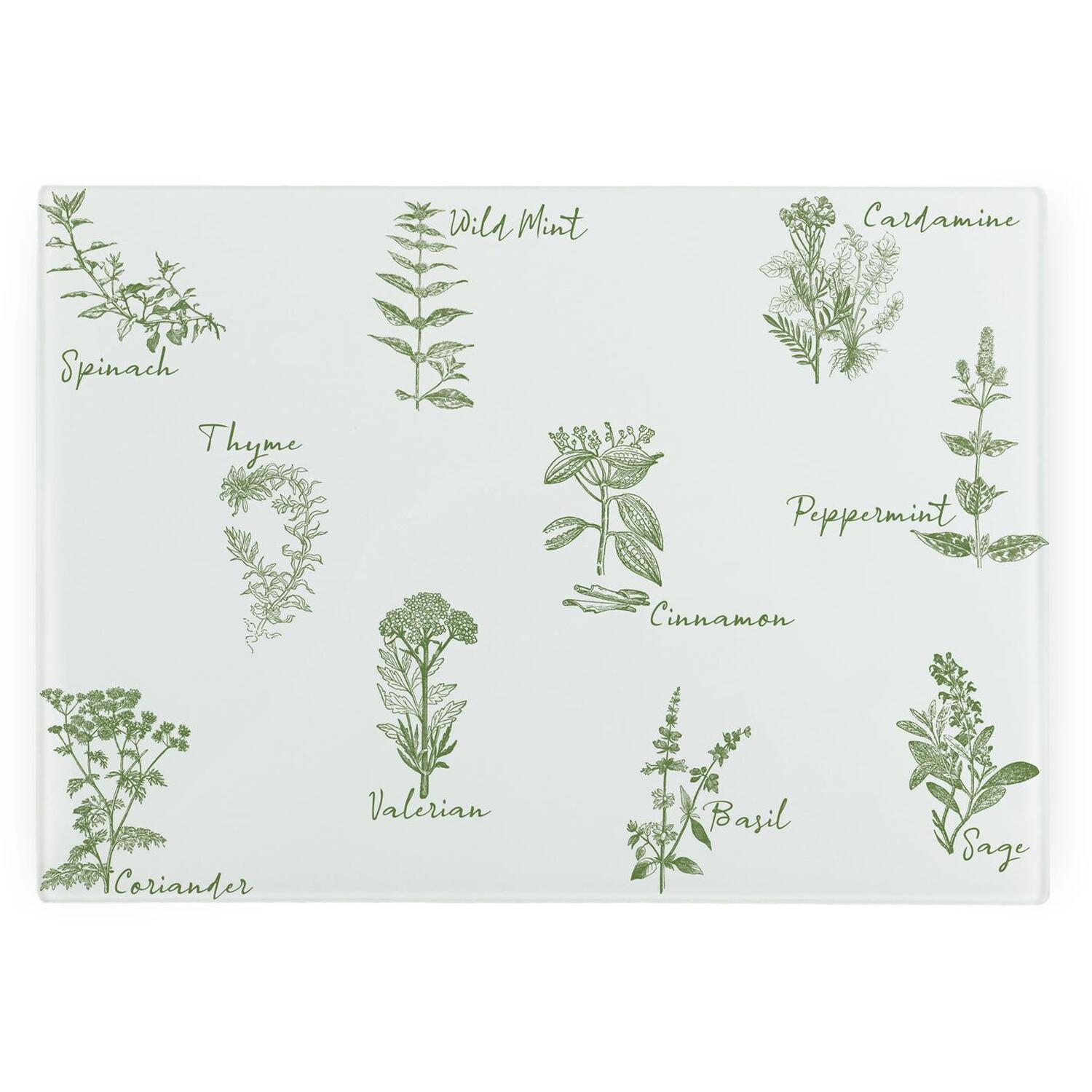 Image of Green Herbs Smooth Glass Worktop Saver&hellip;