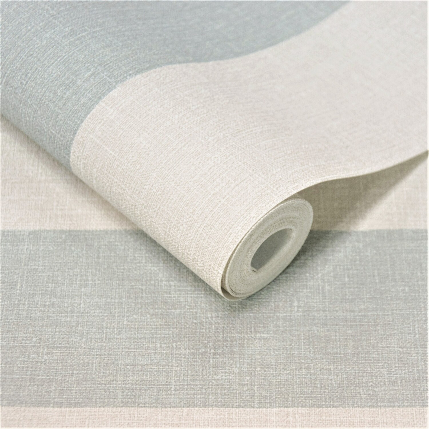 Grandeco Boutique Pure & Protect Stratus Stripe Linen Textured Antibacterial Wallpaper, Aqua - Image 4