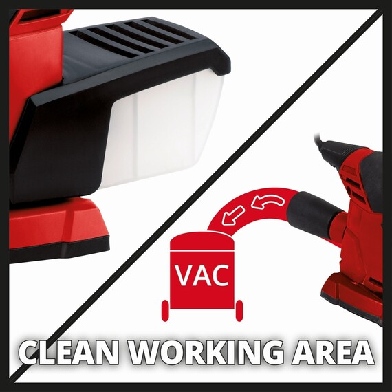 Einhell TE-OS 1320 130W Corded Multi Sander, 150 x 150 x 100mm Pad, Dust Collection, 240V