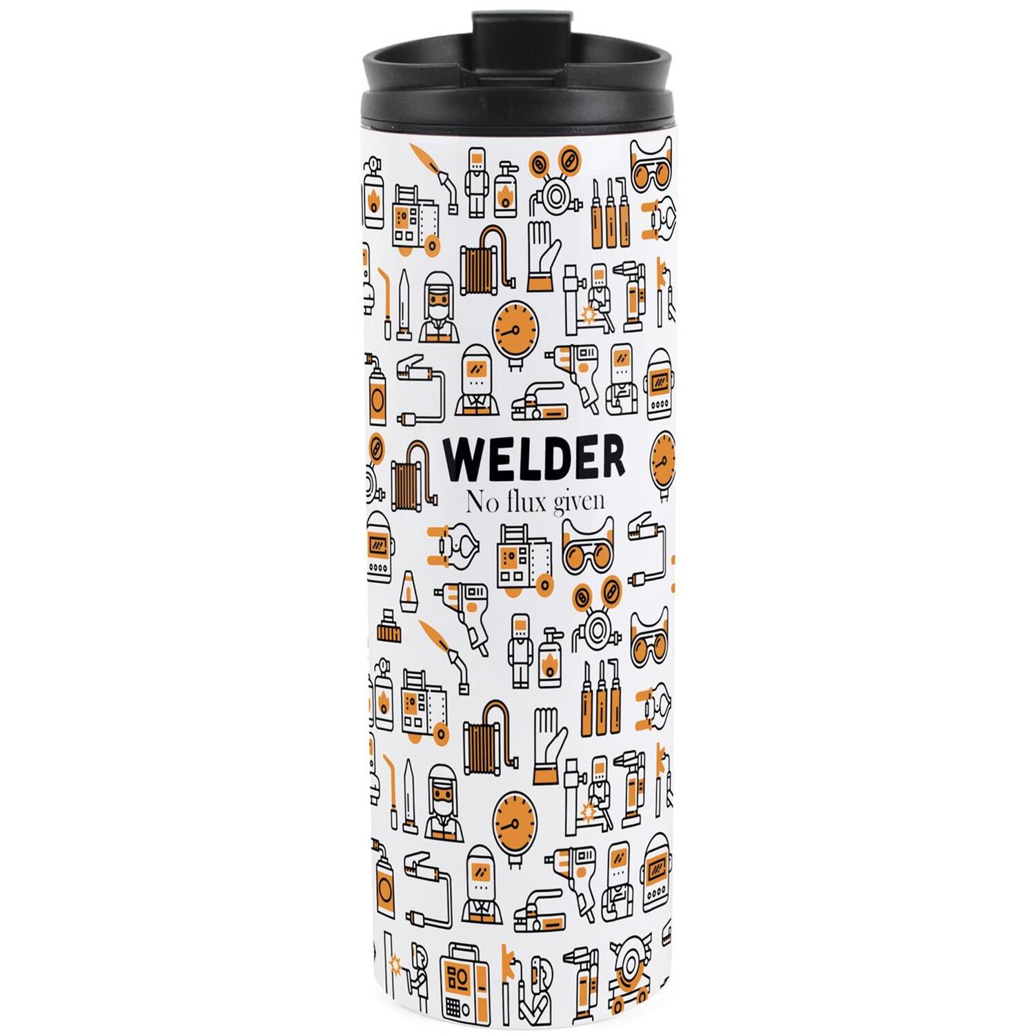 B&Q -  Welder Travel MugNovelty Welding Tradesman GiftStainless Steel Vacuum-Sealed Double-Walled Hot/cold Drinks Travel Flask - Image 3