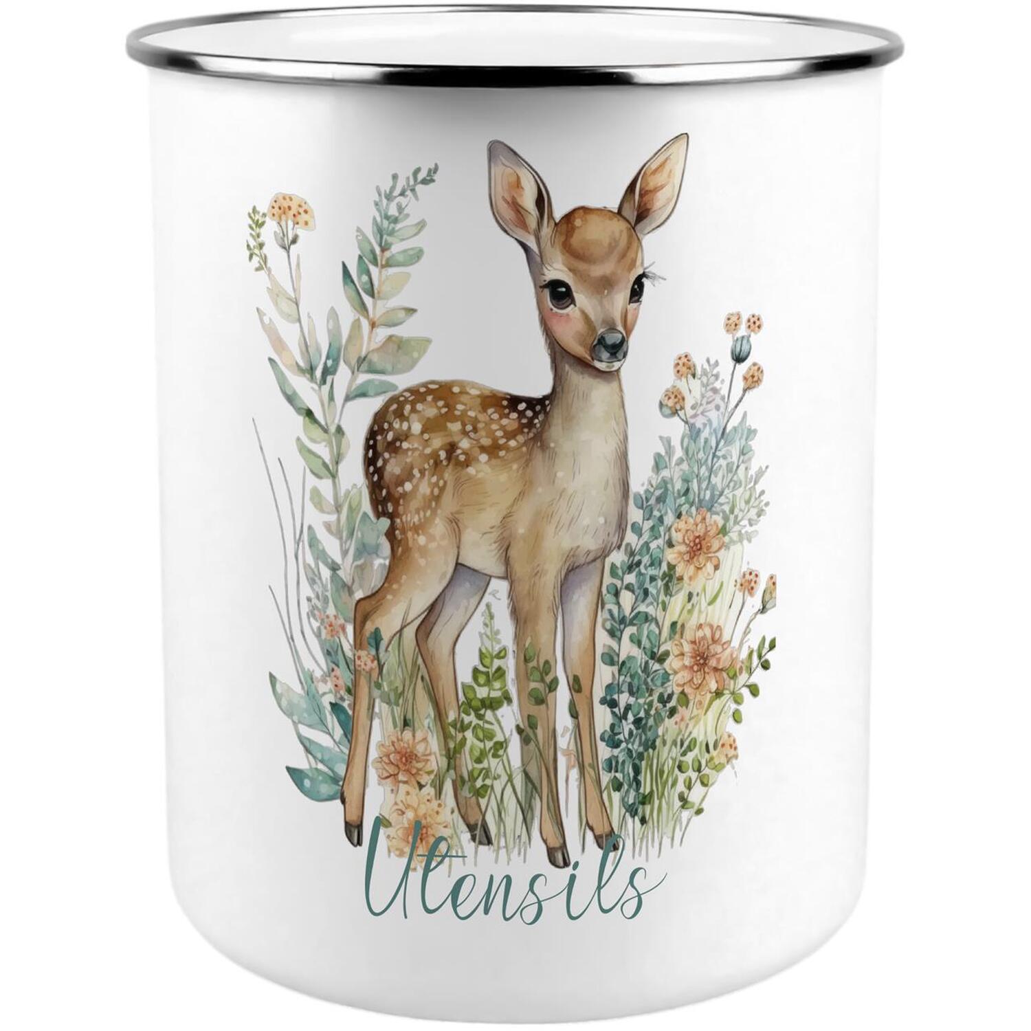 B&Q - Floral Deer Kitchen Utensil Holder - Image 2