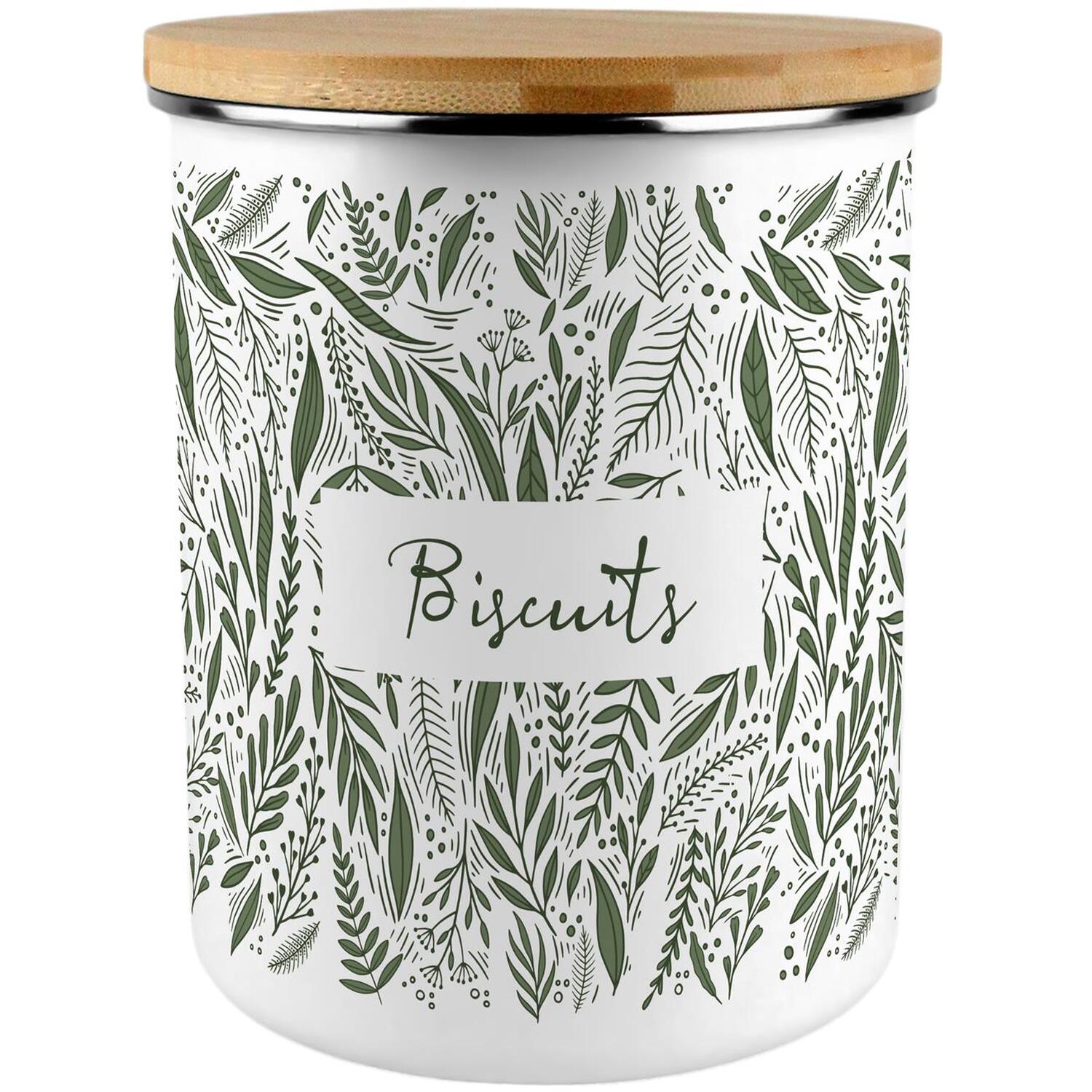 B&Q -  Green Leaves Extra Large Biscuit Tin - Image 3