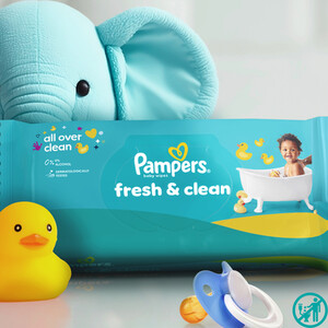 Pack of 52 Pampers Fresh Clean Baby Wipes