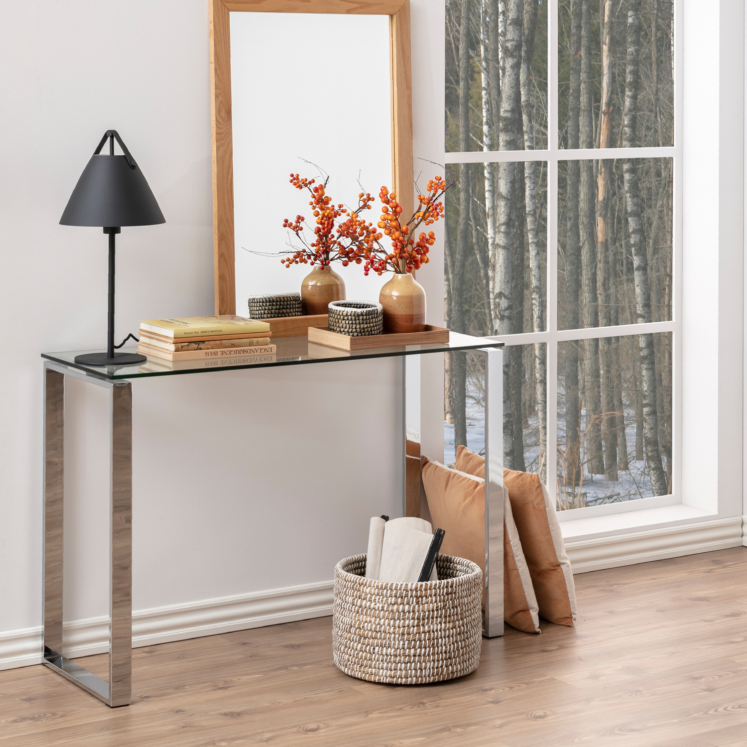Furniture To Go Florence Katrine Glass Top Console Table - Image 4