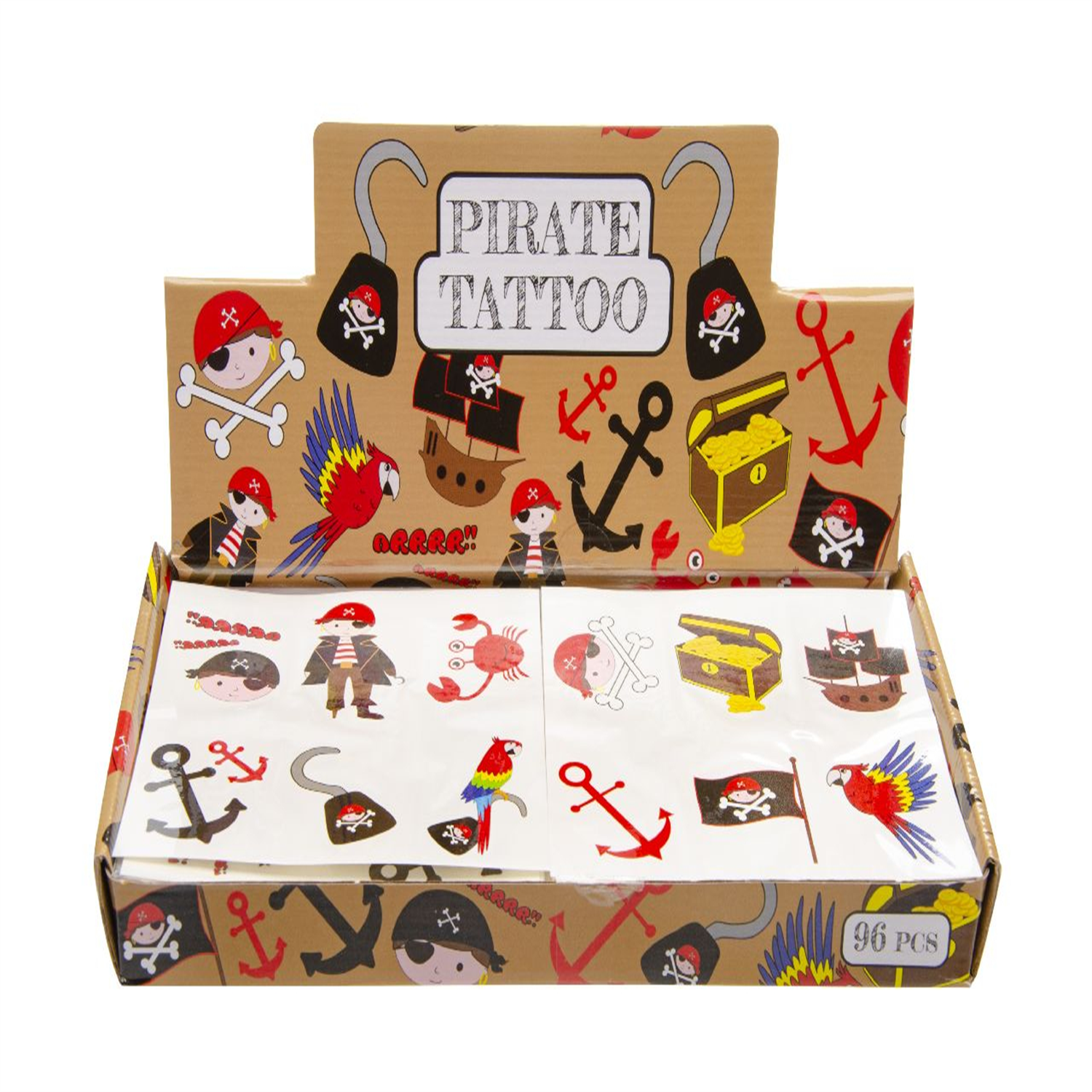  - 72 Pieces Pirate Tattoos- Theme Party Bag Filller Gifts - Image 3