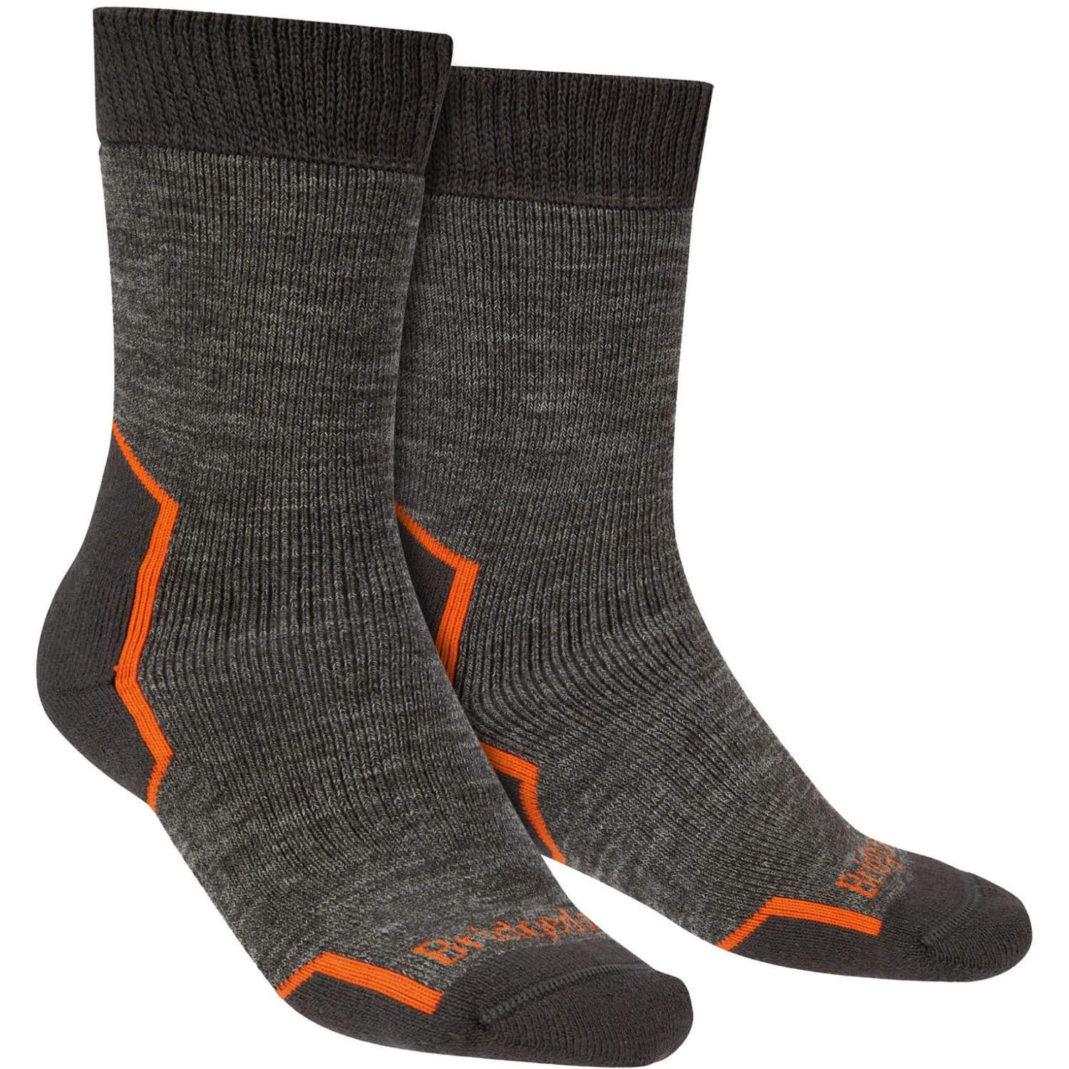 Bridgedale - Mens Heavyweight Merino Wool Socks - Anthracite - Grey - Size UK 6-8 - Image 2