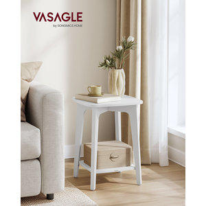 VASAGLE Small End Table, Side Table with Lower Shelf, Nightstand for Living Room, Bedroom