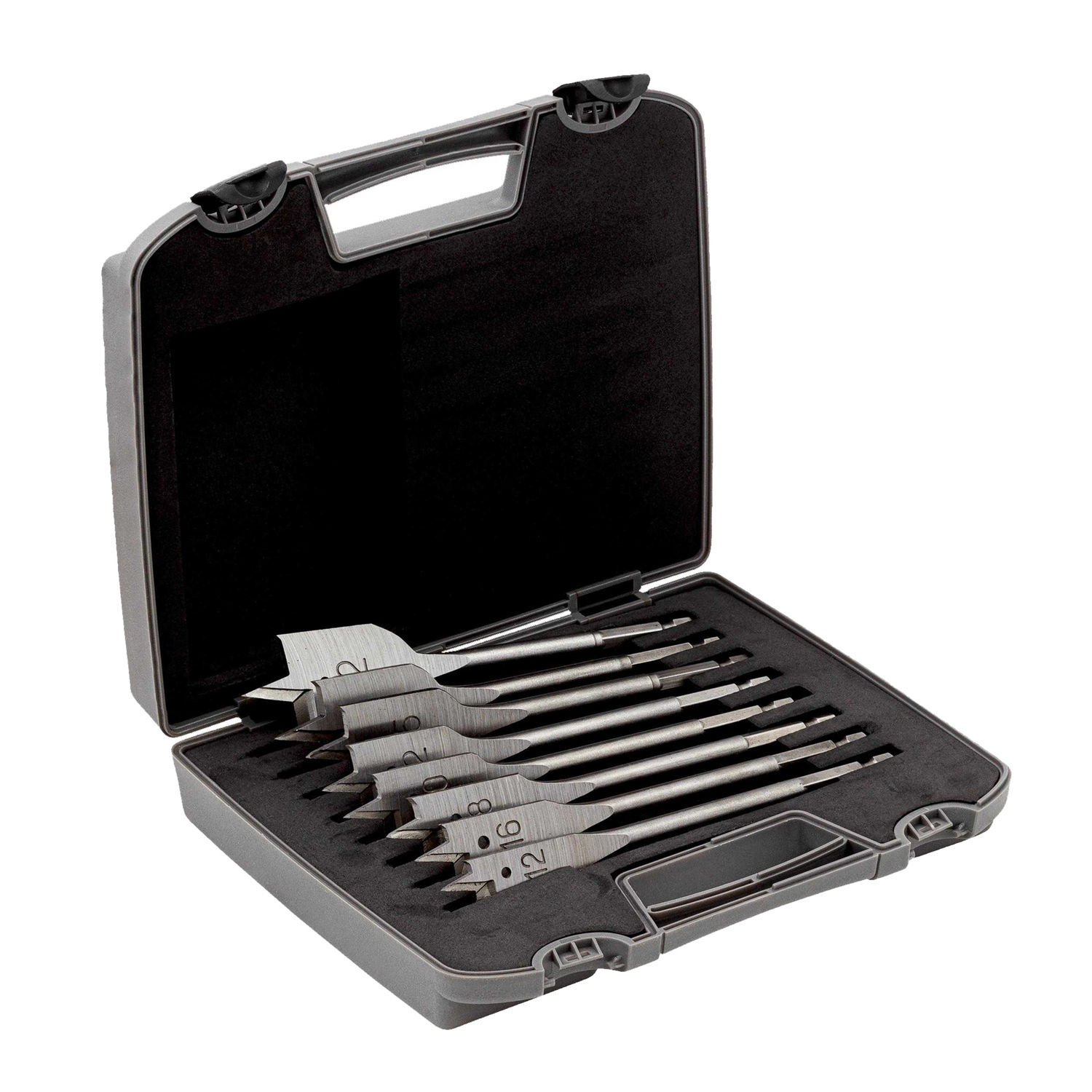 Bahco Flat Drill Bit Set (Pack Of 8) - Silver