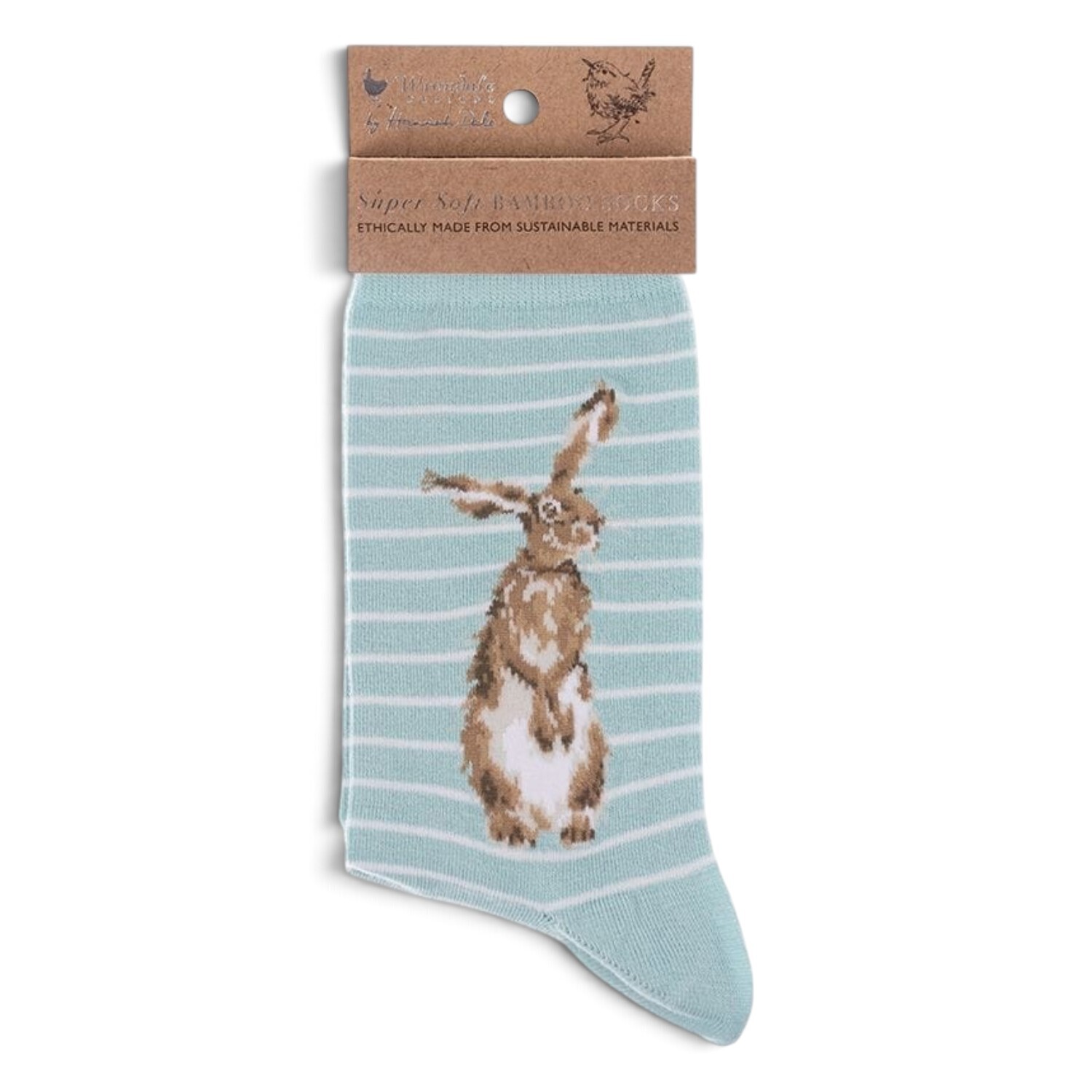 Wrendale Designs Illustrated Animal Socks For Women - Choice Of Design C - Light Blue - Image 5