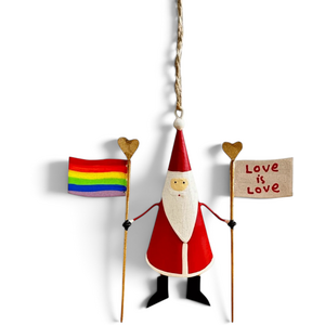 Love is Love Pride Santa Christmas Tree Decoration
