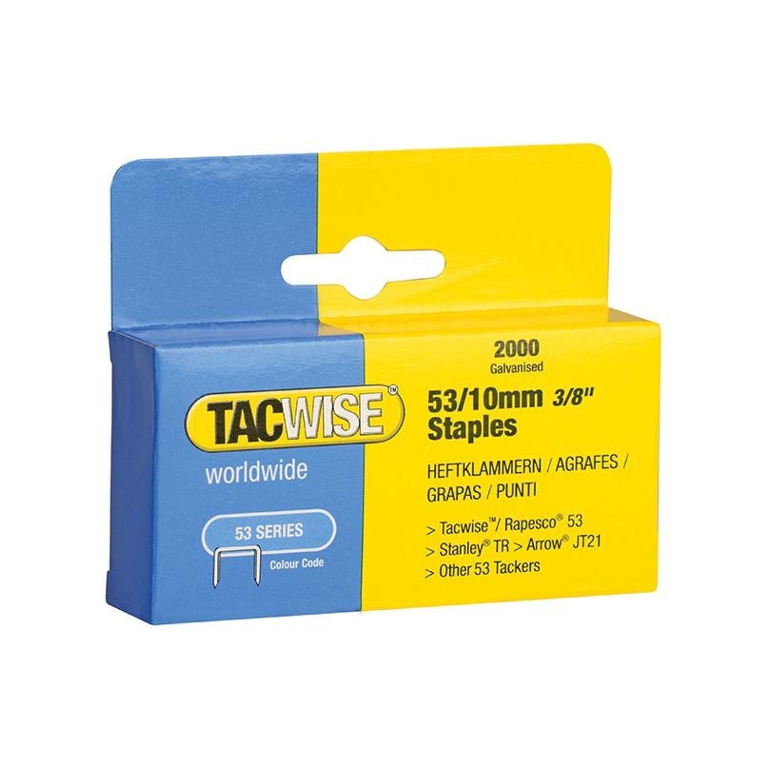 Tacwise 53 Light-Duty Staples (Type Jt21 A) B - Multi Colour