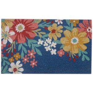 Bright Assorted Flowers Doormat