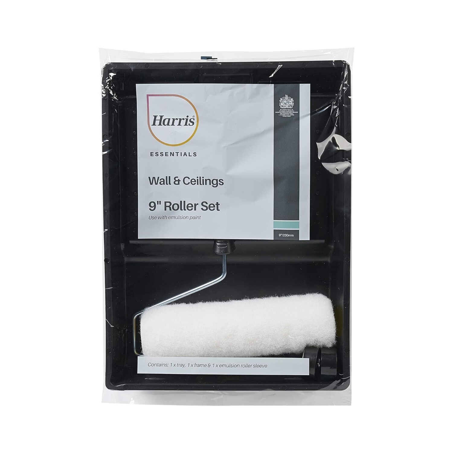 Harris Essentials 9 Inch Paint Roller Set - White
