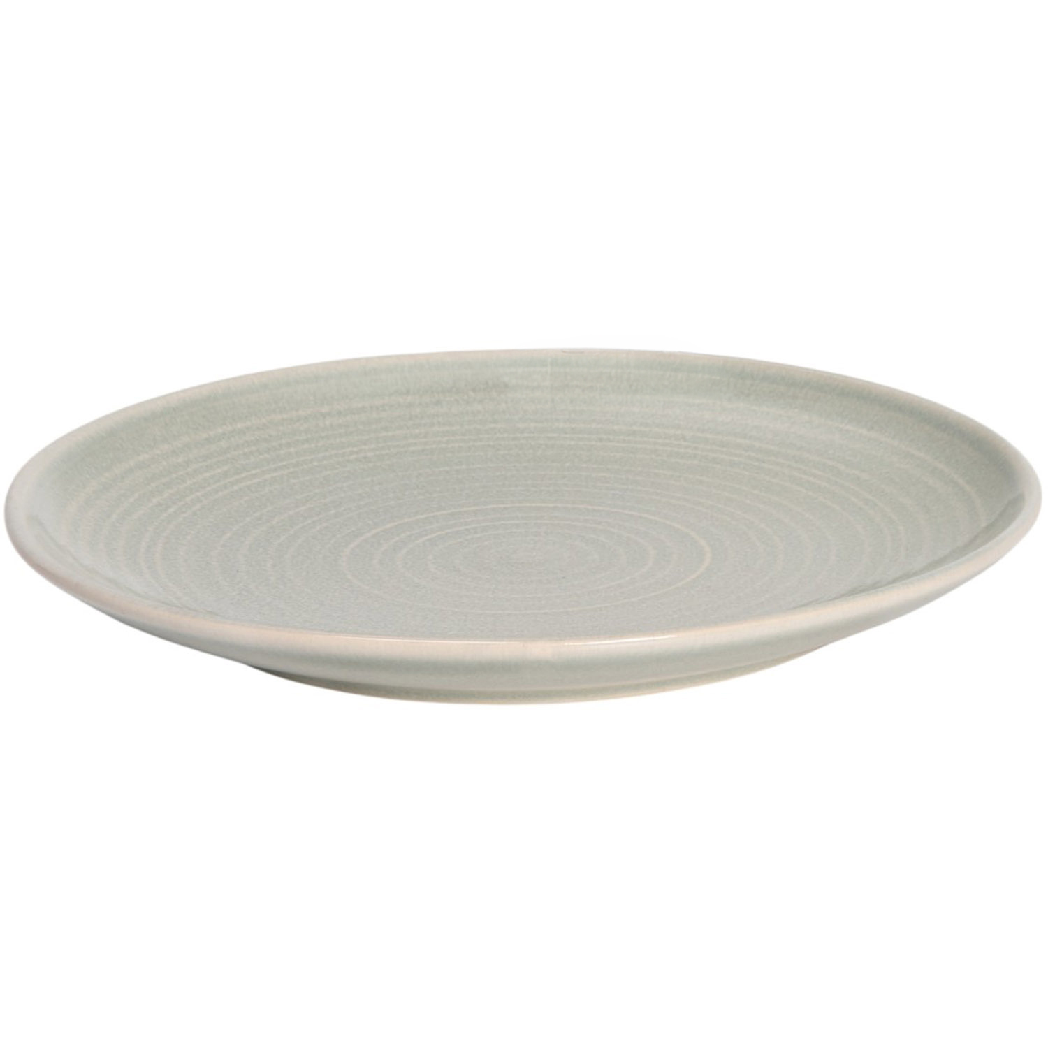 Sora Reactive Glaze Side Plate in Light Grey Ceramic for Modern Table Settings - Image 2