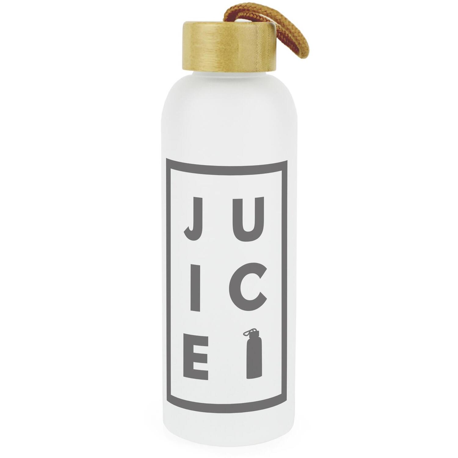 Frosted Glass Juice Bottle - Minimalist Reusable Drinkware Gift - Image 2
