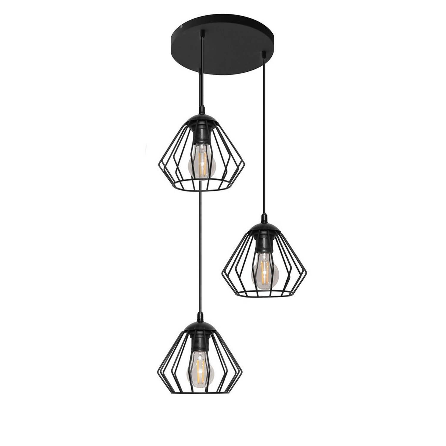 Helam Lighting Agat Pendant Light Black