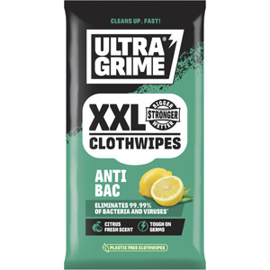 UltraGrime Clothwipes Anti Bacterial 20 Pack 5240 XXL