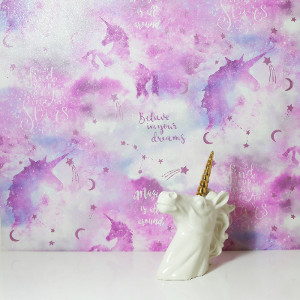 Galaxy Unicorn Blush Multi Wallpaper