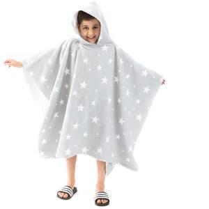 Dreamscene Kids Star Hooded Poncho Towel Childrens Beach Swimming Changing Robe