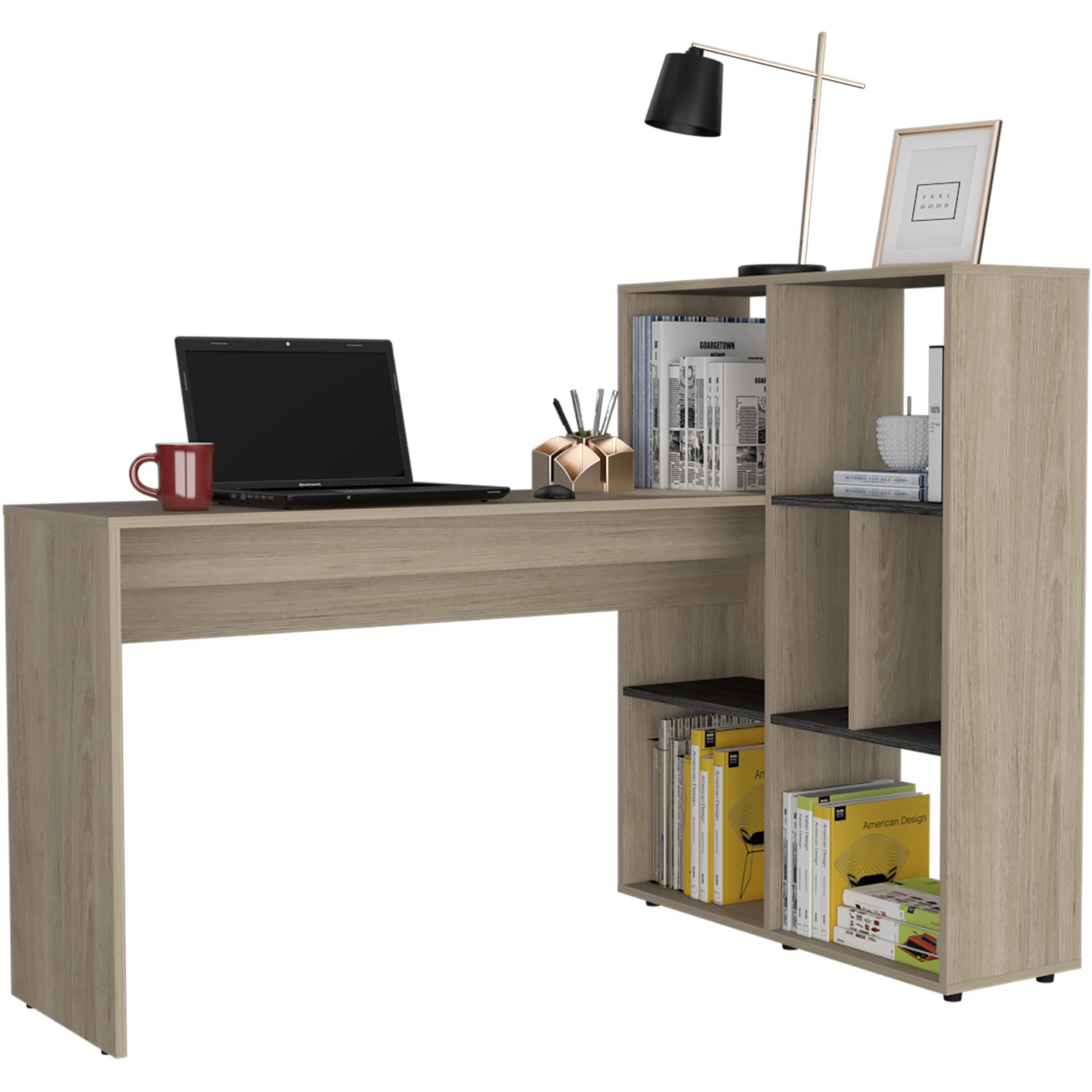 Harvard corner desk with bookcase