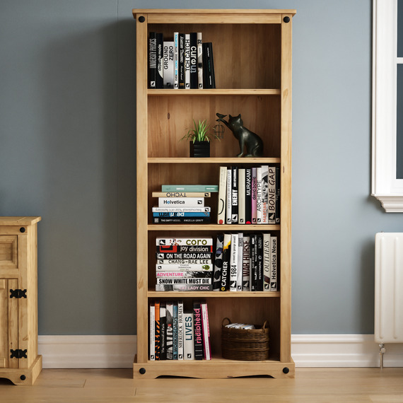 Corona Large 5 Tier Bookcase - Pine