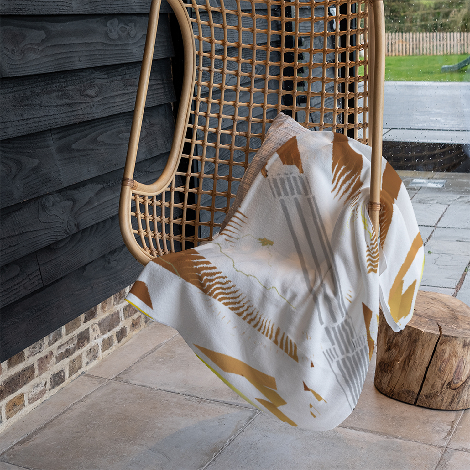 Art Deco Skyscraper Blanket - Gold
