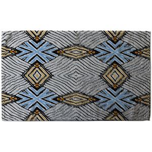 Abstract Geometric Roughly Hatched Shapes Stylish KitchenTowel
