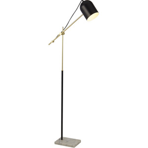 Black and Gold marble task floor lamp