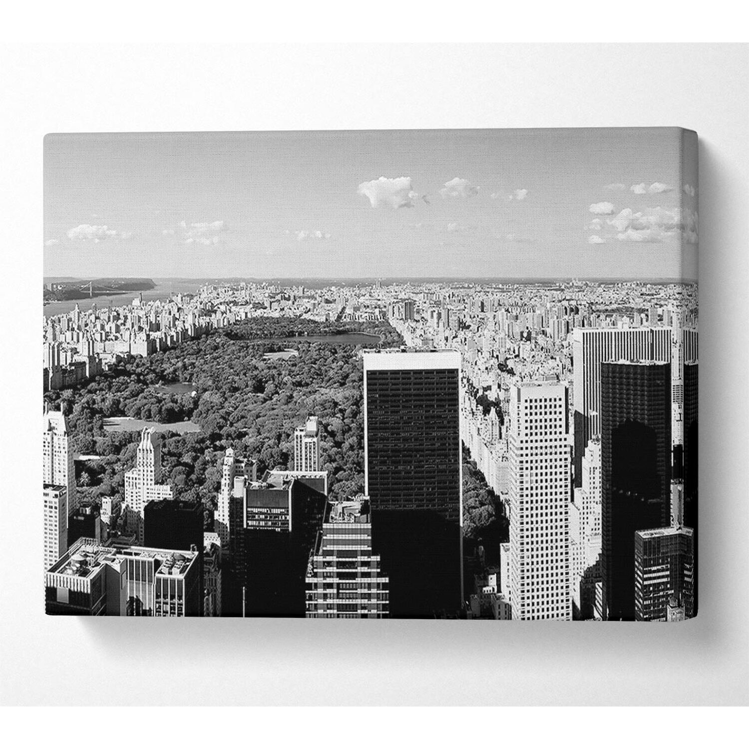 Wallart-Direct - Central Park New York B n W Canvas Print Wall Art - Yellow / 101.6cm thumbnail