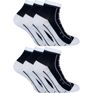 6 Pair Novelty Funny Lace Up Socks That Look Like Shoes