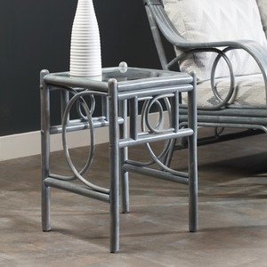 Madrid Cane Side Table Grey