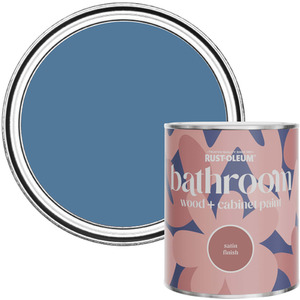 Rust-Oleum Bathroom Wood  Cabinet Paint in Satin Finish - Blue Silk 750ml