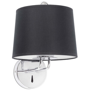 Montreal Chrome Black Shade Wall Lamp