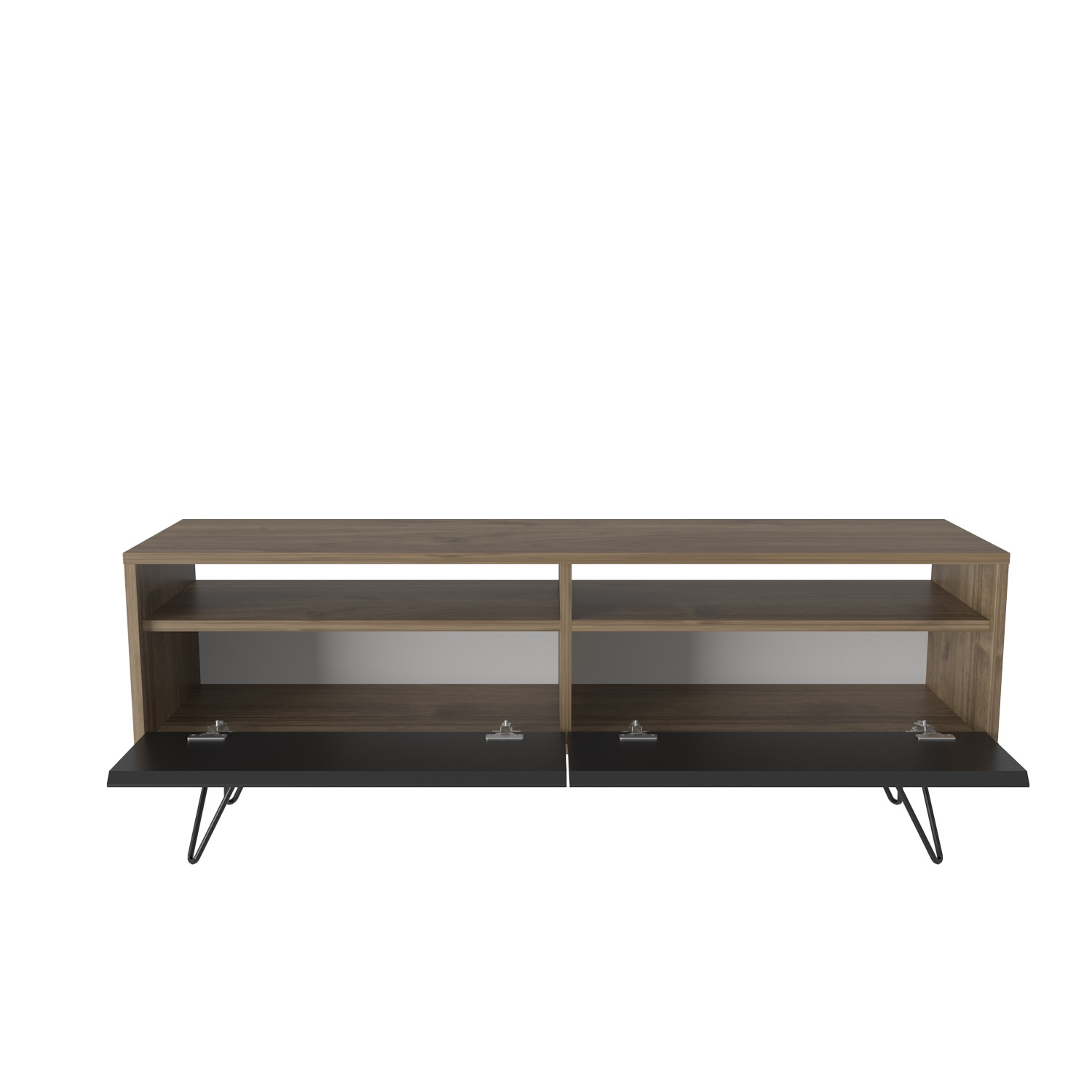 Flay Tv Unit - Walnut Black